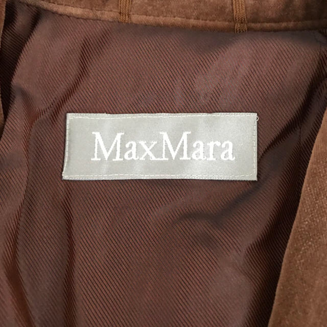 Max Mara(マックスマーラ)のマックスマーラ ベロア風ジャケット ブラウン レディースのジャケット/アウター(テーラードジャケット)の商品写真