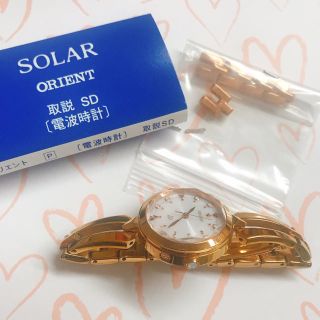 ラ323. 超美品 オリエント・イオ 電波・ソーラー時計 ⑤