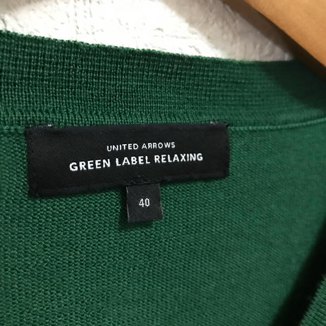 UNITED ARROWS green label relaxing(ユナイテッドアローズグリーンレーベルリラクシング)のGREEN LABEL RELAXING緑薄手ニットカットソー レディースのトップス(ニット/セーター)の商品写真