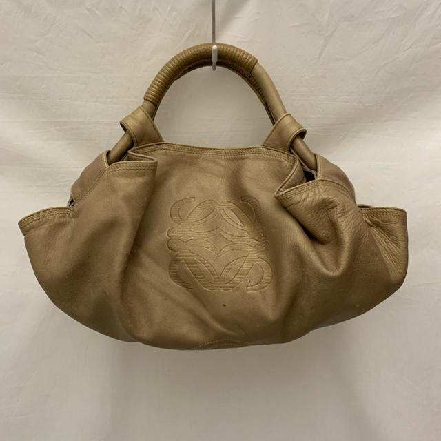 美品 LOEWE ロエベ ナッパアイレ ハンドバッグ ブラウン ラメ 結婚祝い
