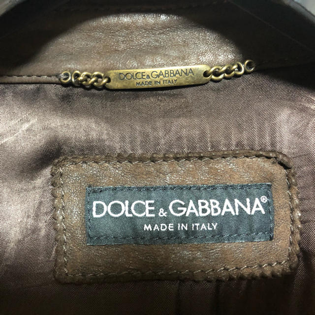 DOLCE&GABBANA(ドルチェアンドガッバーナ)のDOLCE&GABBANA ドルチェアンドガッバーナ 美品 レザージャンパー メンズのジャケット/アウター(レザージャケット)の商品写真