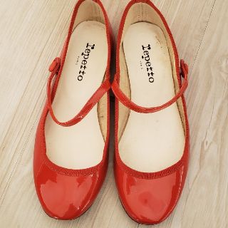 レペット(repetto)のRepettoレペットバレエシューズエナメル赤37.5(バレエシューズ)