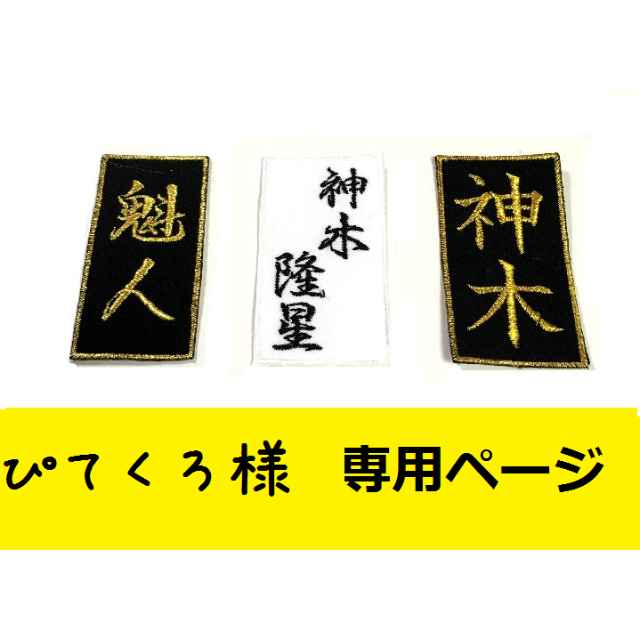 ぴてくろ様専用ページ　道着用刺繍ワッペン スポーツ/アウトドアのスポーツ/アウトドア その他(その他)の商品写真