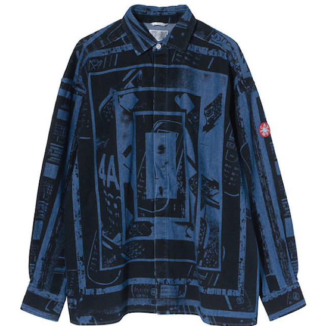 c.e cavempt シーイー FLAME DENIM BIG SHIRTメンズ