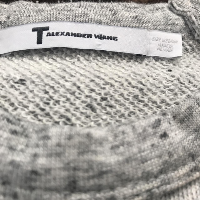 Alexander Wang(アレキサンダーワン)のT Alexander Wang グレー デザインスウェット M  レディースのトップス(トレーナー/スウェット)の商品写真