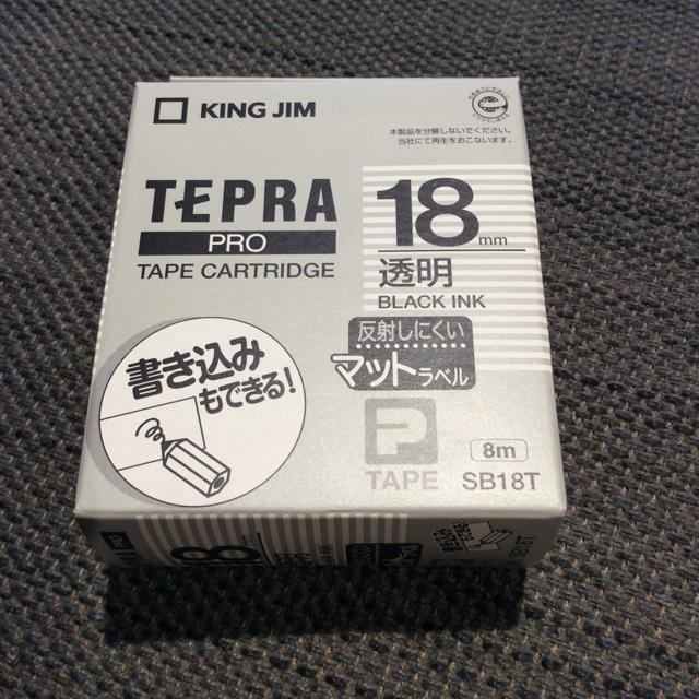 キングジム(キングジム)の新品 KING JIM テプラカートリッジ 透明 18㎜  5個set インテリア/住まい/日用品の文房具(テープ/マスキングテープ)の商品写真