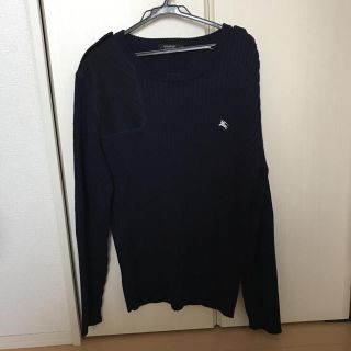 バーバリーブラックレーベル(BURBERRY BLACK LABEL)のdreaming様専用▪️美品バーバリー▪️ネイビーリブニット(ニット/セーター)