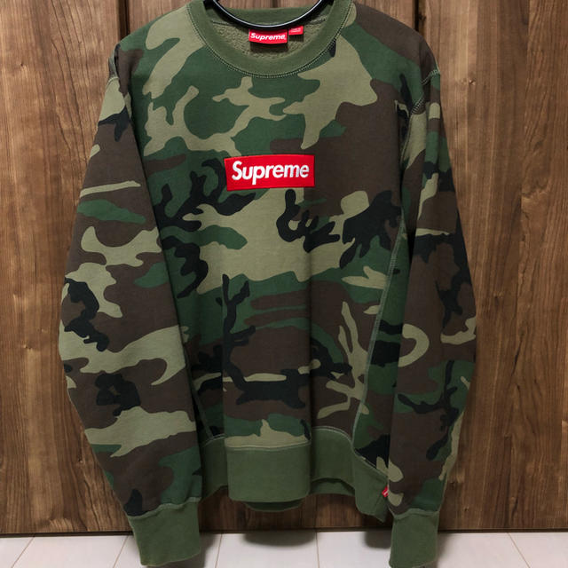 トップス15AW Supreme Box Logo Crewneck 迷彩