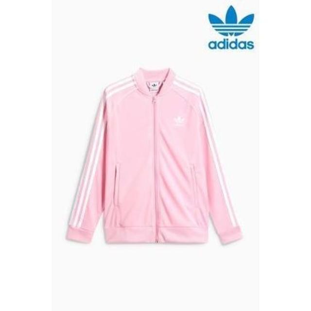 adidas(アディダス)のセール！新品！adidasピンクトラックトップ キッズ/ベビー/マタニティのキッズ服女の子用(90cm~)(ジャケット/上着)の商品写真