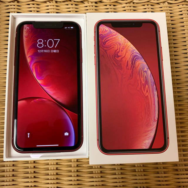 iPhoneXr 64GB  product　RED 新品未使用　auスマホ/家電/カメラ