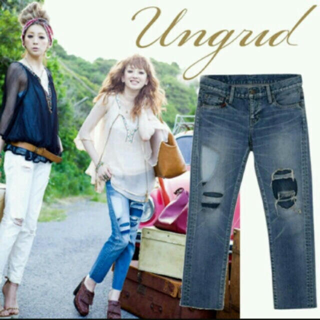 Ungrid(アングリッド)のungrid リメイクカットオフデニム 25 レディースのパンツ(デニム/ジーンズ)の商品写真