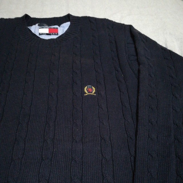 TOMMY HILFIGER(トミーヒルフィガー)のTOMMY HILFIGER 旧ロゴニット 古着 vintage ビッグサイズ メンズのトップス(ニット/セーター)の商品写真