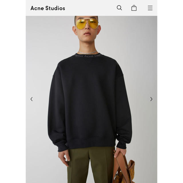 Acne studios スウェット クルーネック ロゴトップス