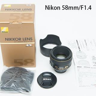 ニコン(Nikon)のニコン Fマウント Nikon AF-S NIKKOR 58mm f/1.4 G(レンズ(単焦点))