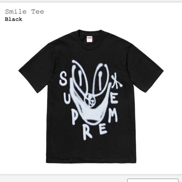 Supreme(シュプリーム)の 【送料込Mサイズ】supreme Smile Tee ブラックカラー メンズのトップス(Tシャツ/カットソー(半袖/袖なし))の商品写真