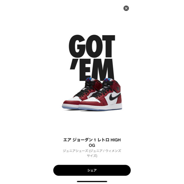 NIKE(ナイキ)の新品 NIKE AIR JORDAN 1 OG GS 23.5cm 国内正規品 レディースの靴/シューズ(スニーカー)の商品写真