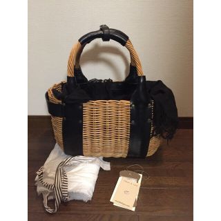 ドレステリア(DRESSTERIOR)の超美品  ebagos エバゴス 紅藤 オイルレザーバッグ(かごバッグ/ストローバッグ)