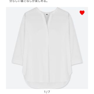 ユニクロ(UNIQLO)のユニクロ レーヨンエアリースキッパーカラーブラウス(シャツ/ブラウス(長袖/七分))