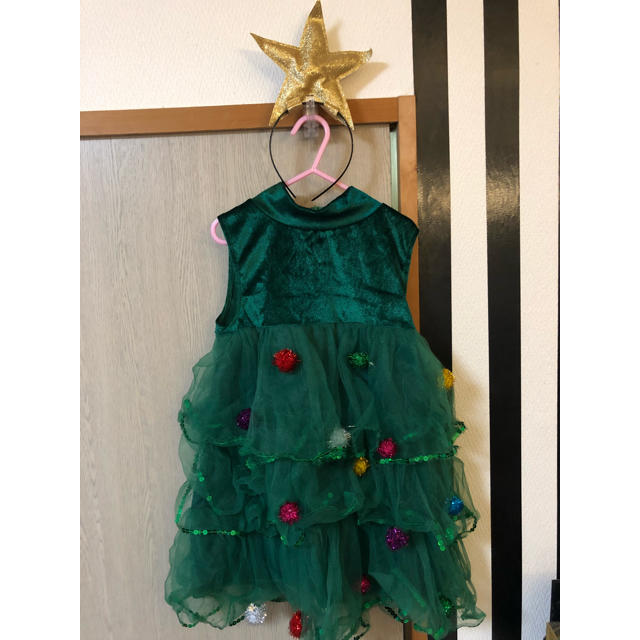 claire's(クレアーズ)のクリスマス 女の子 ツリー コスチューム キッズ/ベビー/マタニティのキッズ服女の子用(90cm~)(ワンピース)の商品写真