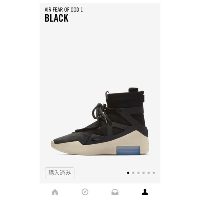 NIKE(ナイキ)の29日まで Nike air fear of god 1 black   メンズの靴/シューズ(スニーカー)の商品写真