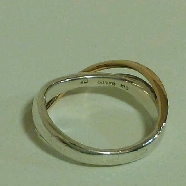 4℃(ヨンドシー)の4℃  K10×シルバーリング レディースのアクセサリー(リング(指輪))の商品写真