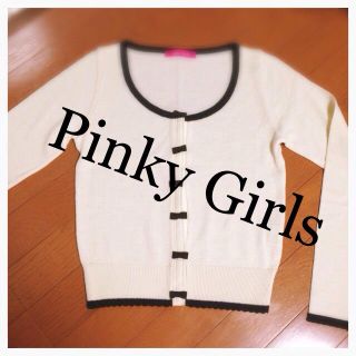 ピンキーガールズ(PinkyGirls)のピンキーガールズ リボン カーディガン(カーディガン)