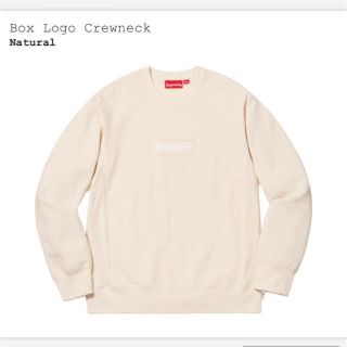 シュプリーム(Supreme)のsupreme box logo crewneck natural s 18aw(スウェット)