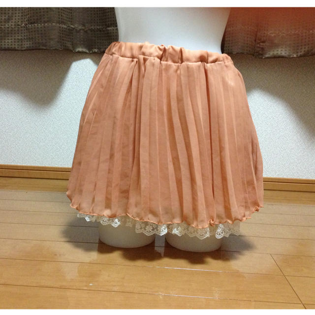 フレアミニスカート(オレンジ) レディースのスカート(ミニスカート)の商品写真