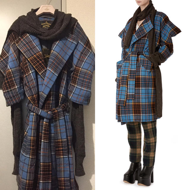 Vivienne Westwood(ヴィヴィアンウエストウッド)のAnglomania ブランケットウィッチコート レディースのジャケット/アウター(ガウンコート)の商品写真