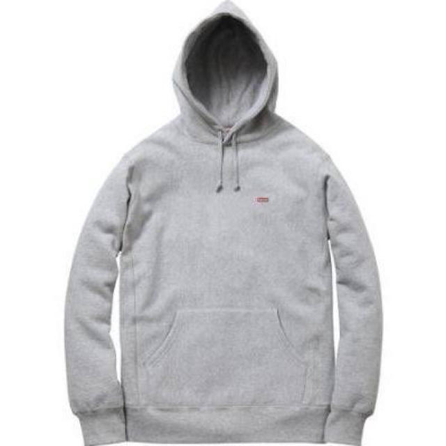 supreme small Box logo パーカー グレー