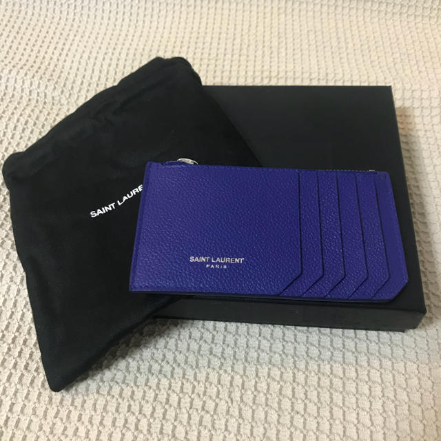 SAINT LAURENT サンローラン カードケース ブルー 新品