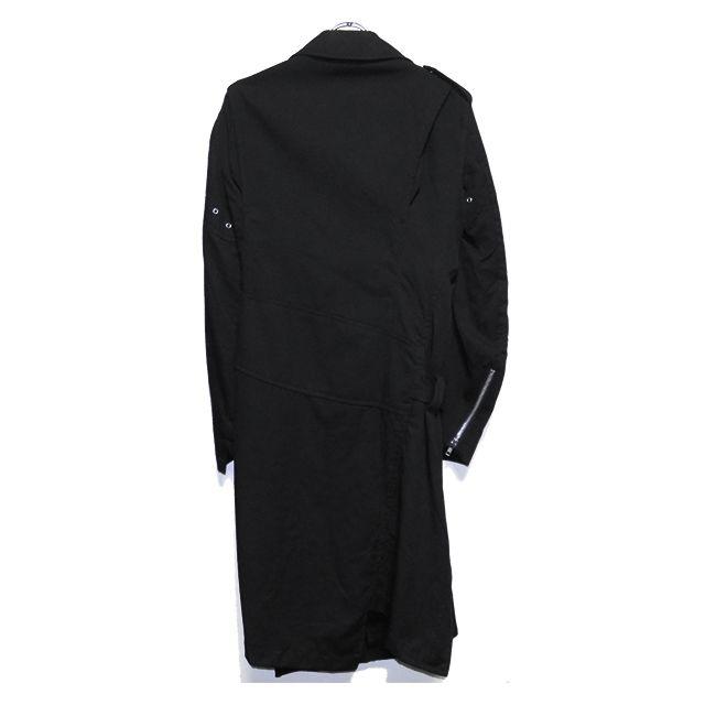 BLACK COMME des GARCONS(ブラックコムデギャルソン)のブラックコムデギャルソン 16SS 捻れライダースコート XS BLACK メンズのジャケット/アウター(その他)の商品写真