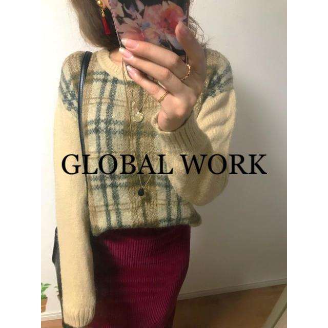 GLOBAL WORK(グローバルワーク)の☆GLOBAL WORK☆グローバルワーク  チェックニットプルオーバー レディースのトップス(ニット/セーター)の商品写真