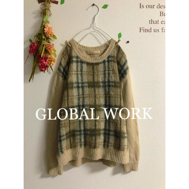 GLOBAL WORK(グローバルワーク)の☆GLOBAL WORK☆グローバルワーク  チェックニットプルオーバー レディースのトップス(ニット/セーター)の商品写真