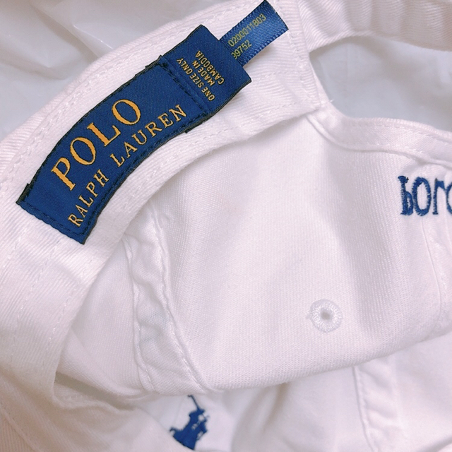 POLO RALPH LAUREN(ポロラルフローレン)の【新品】本物 ラルフローレン キャップ 白 レディースの帽子(キャップ)の商品写真