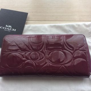 コーチ(COACH)のかにっこ様専用☆中古品☆コーチ長財布パープル☆難ありCOACH(財布)