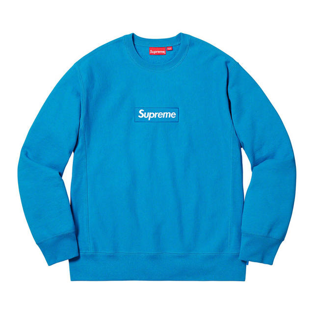 Mサイズ Supreme Box Logo Crewneck 国内正規品 青