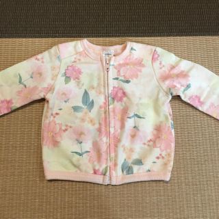 ザラキッズ(ZARA KIDS)の美品！ZARA BABY 12-18m 80サイズ 花柄パーカ 長袖 女の子(ジャケット/コート)