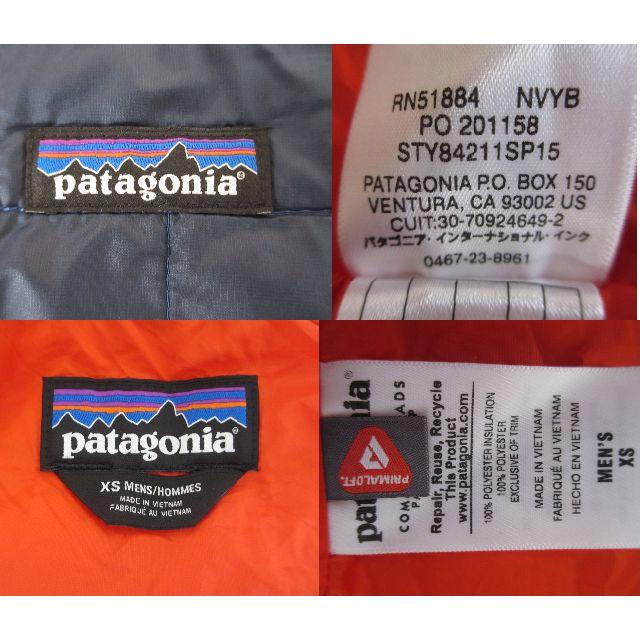 patagonia(パタゴニア)のパタゴニア メンズ・ナノ・パフ・ジャケット XS ネイビー 定価28,080円 メンズのジャケット/アウター(ダウンジャケット)の商品写真