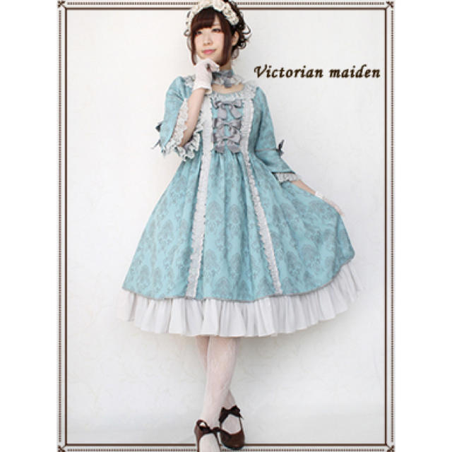 Victorian maiden(ヴィクトリアンメイデン)のVictorian Maiden ヴェルサイユリボンドレス・ハット ２点セット レディースのワンピース(ひざ丈ワンピース)の商品写真