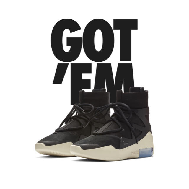 Nike Air Fear Of God 1 28cm SNKRS購入 確実正規