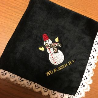 バーバリー(BURBERRY)の min min様専用新品  未使用  バーバリーハンカチ  雪だるま(ハンカチ)