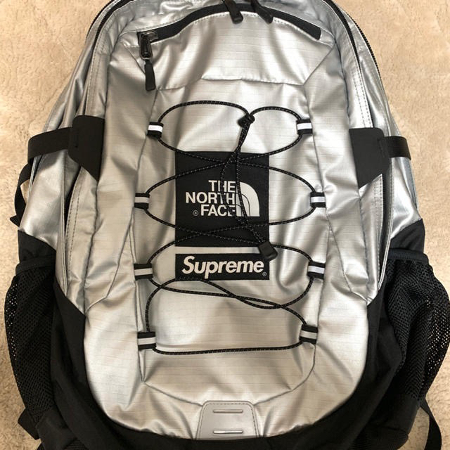 supreme the north face バックパック シルバー