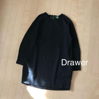 ドゥロワー(Drawer)の美品⭐️Drawer／ドゥロワー／ウール ラウンドネック ワンピース (ひざ丈ワンピース)