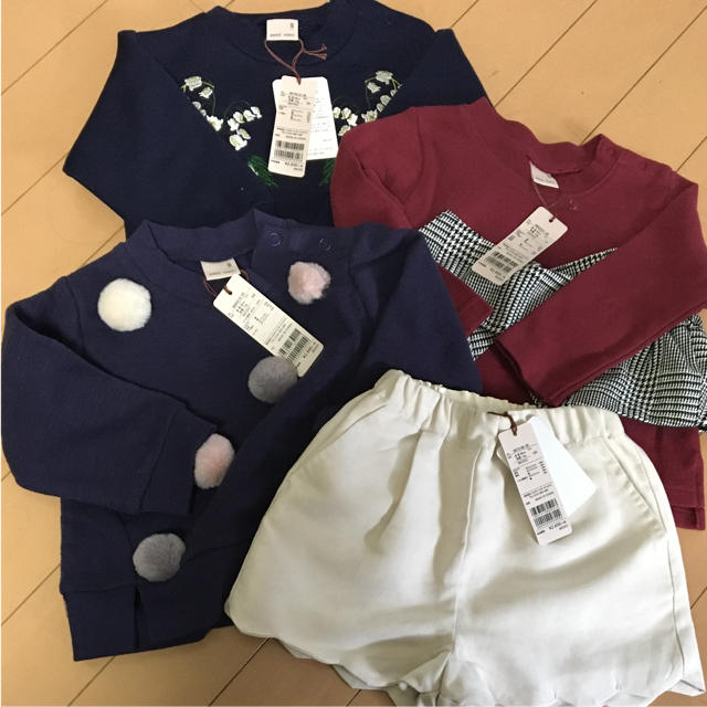 petit main(プティマイン)のプティマイン 新品 4点セット 80cm キッズ/ベビー/マタニティのベビー服(~85cm)(トレーナー)の商品写真