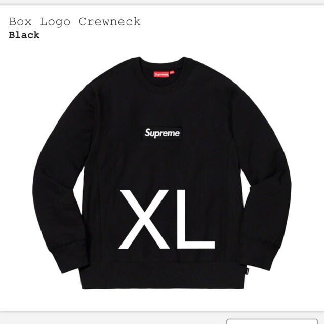【売り切り御免！】 Supreme - Supreme Box Logo Crewneck XL Black スウェット