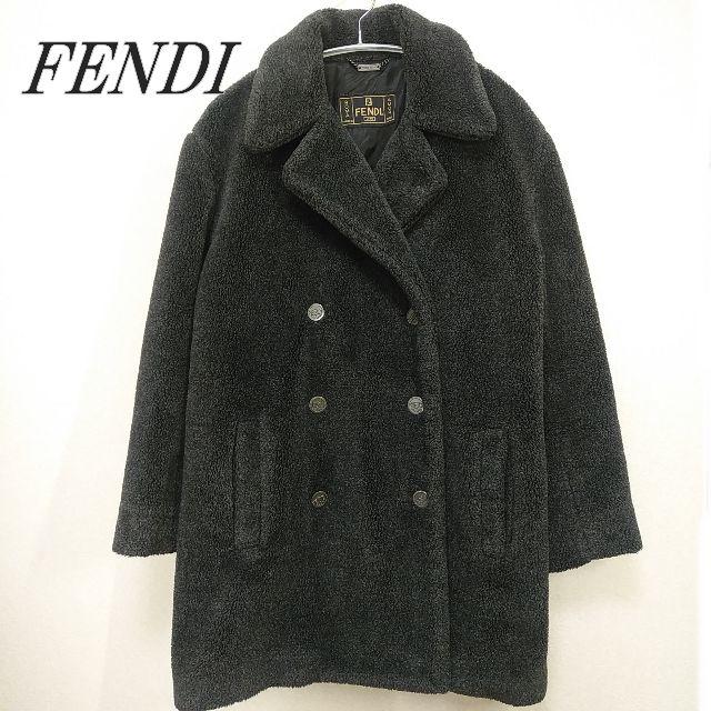 FENDI(フェンディ)のフェンディ　ジーンズ　ボア　コート　Pコート　レディース42 レディースのジャケット/アウター(ピーコート)の商品写真