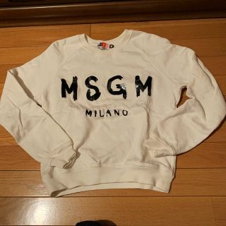 エムエスジイエム(MSGM)のMSGM 白トレーナー スウェット(トレーナー/スウェット)