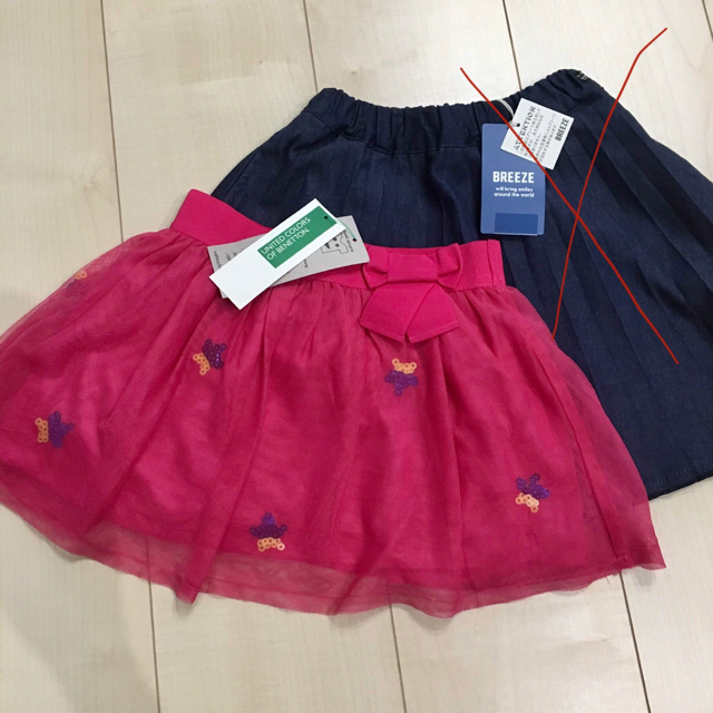 BREEZE(ブリーズ)のベネトン スカート サイズ90 新品  キッズ/ベビー/マタニティのキッズ服女の子用(90cm~)(スカート)の商品写真