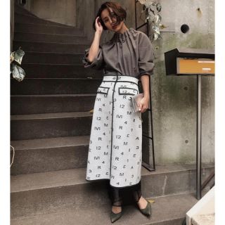 AMERI AMERI PASS CODE RETRO KNIT SKIRT - ロングスカート